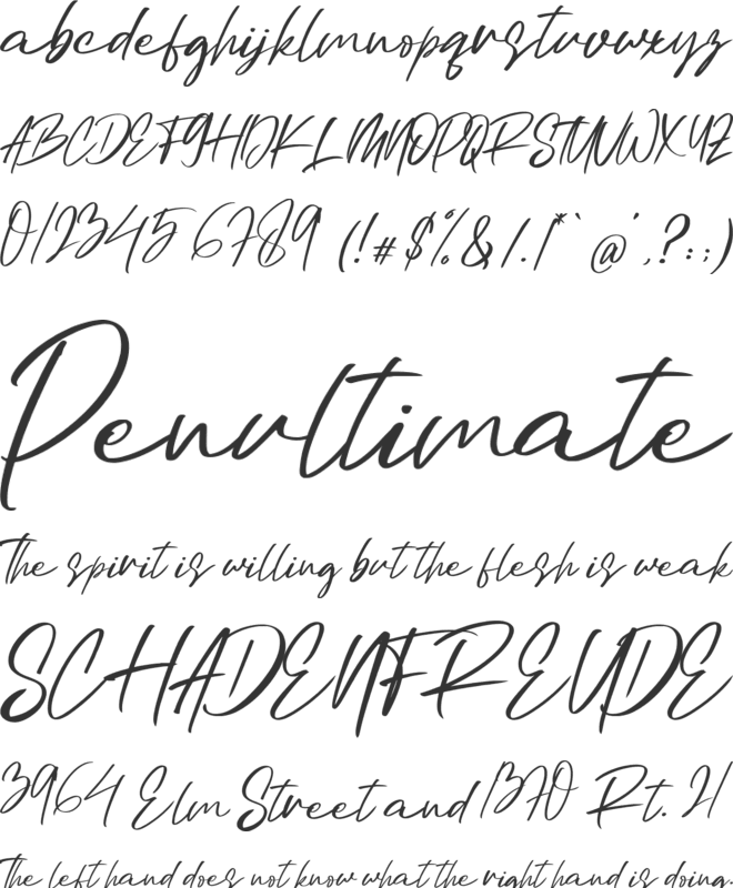 Atelier font preview