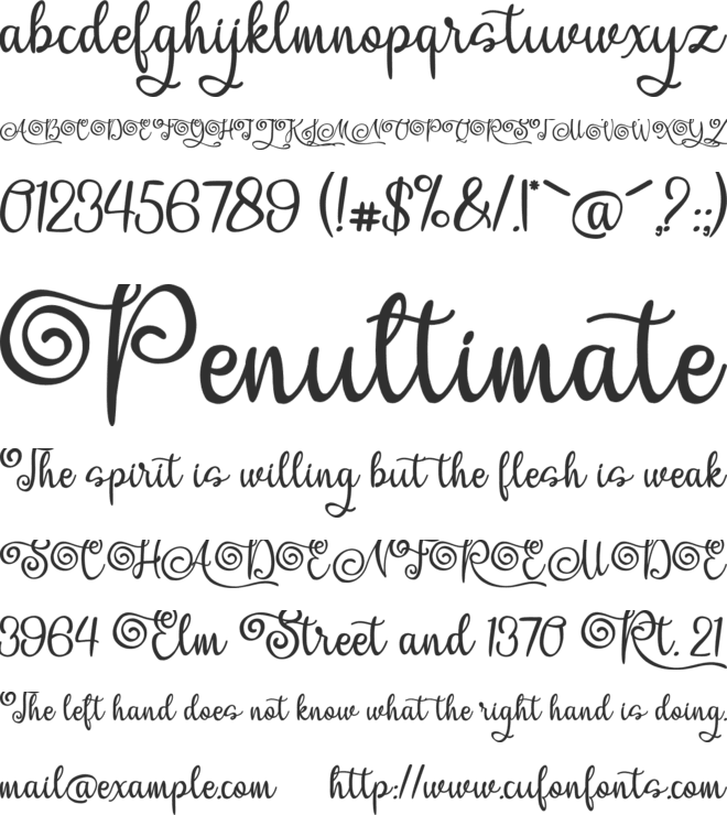 Maylane font preview