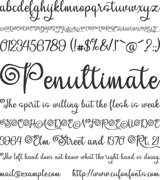 Maylane font preview