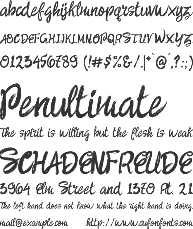 Brush Letter font preview