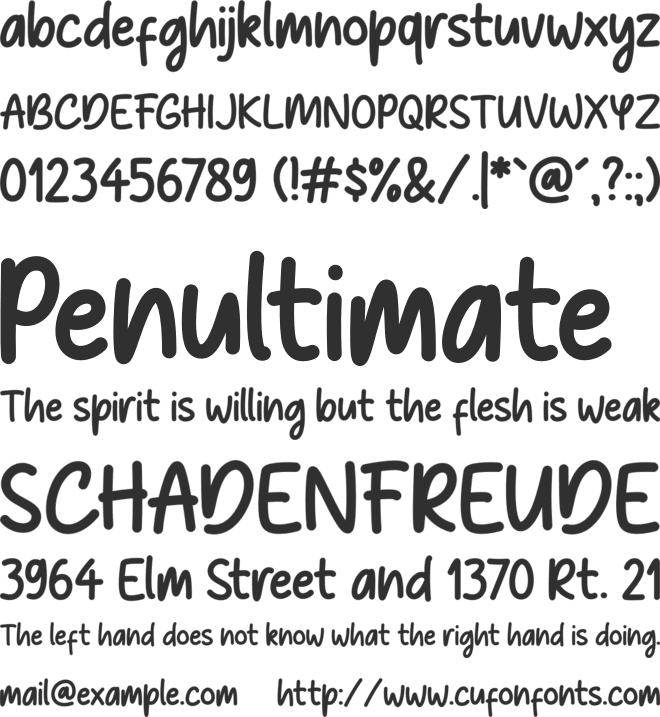 Winter Night font preview