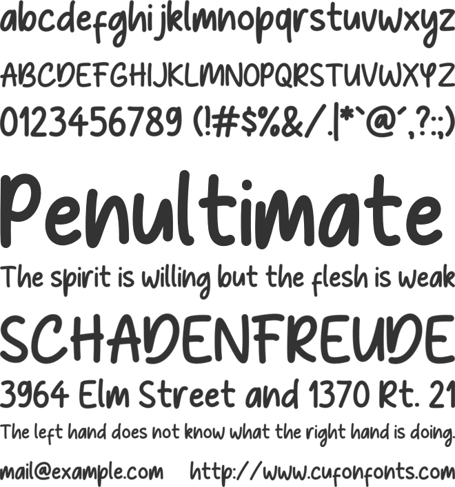 Winter Night font preview