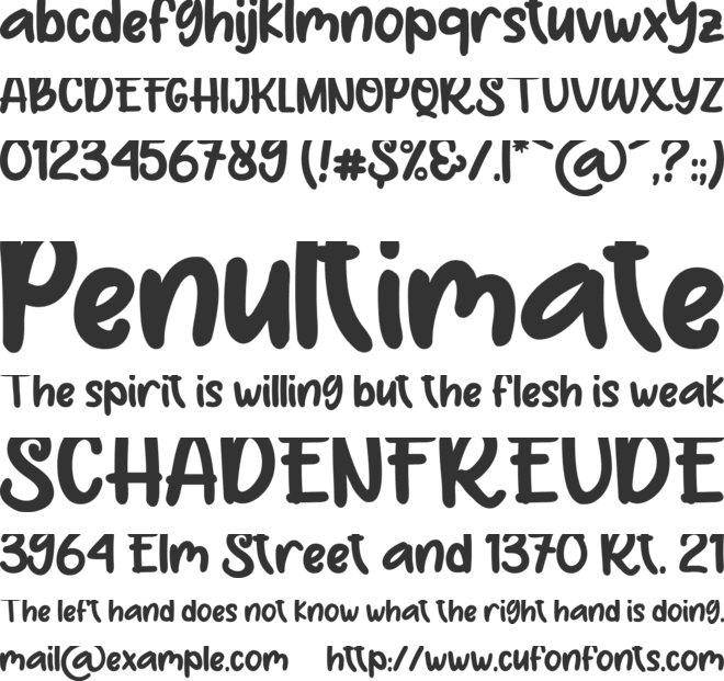 Crunchy Orange font preview