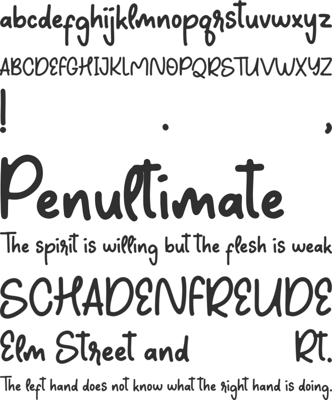 Be Smile font preview