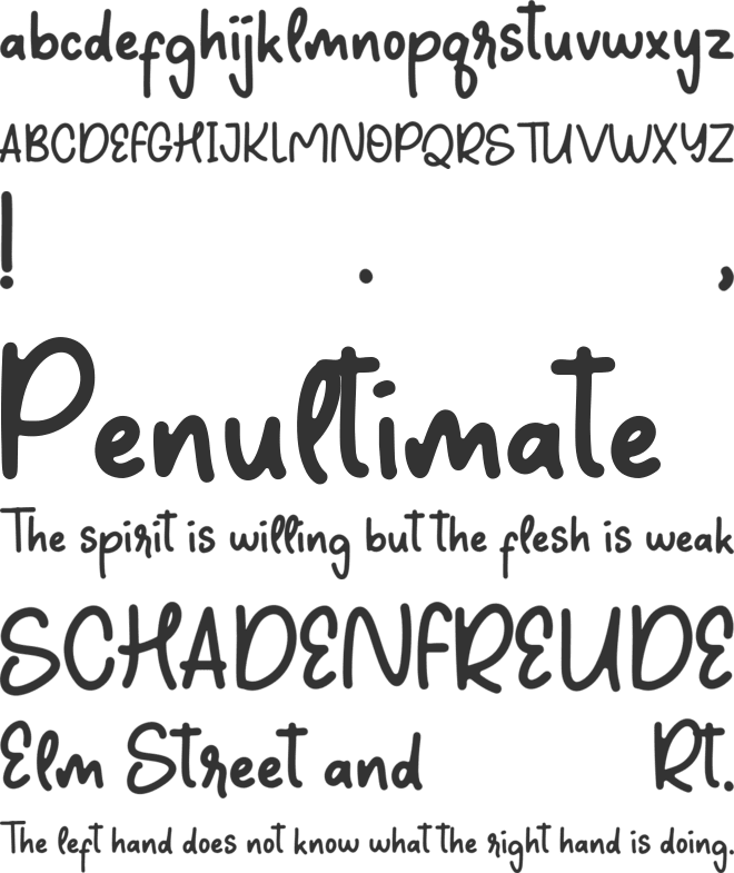 Be Smile font preview