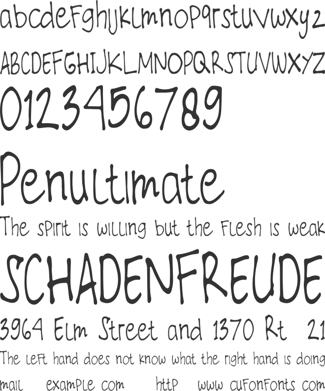 Sketch Art font preview