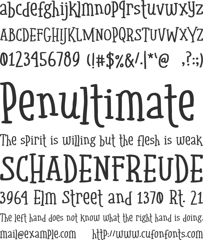Girly Minnie font preview