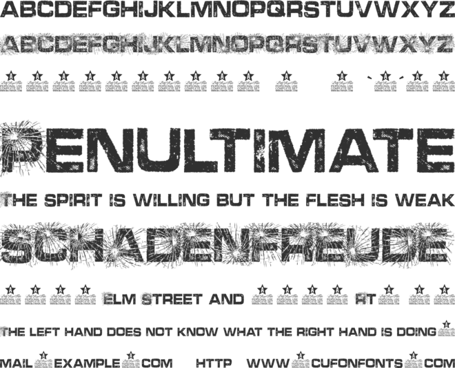 BROKEN PERSONAL USE font preview
