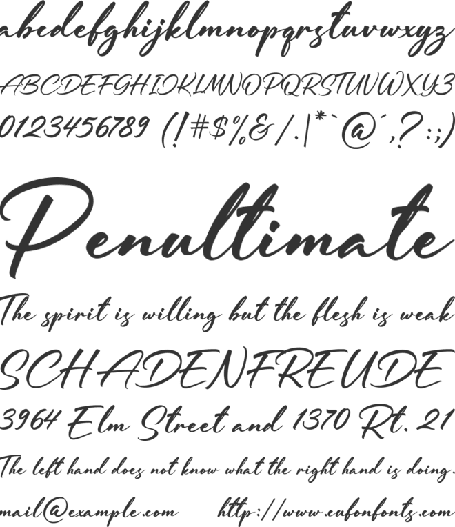 Jeasland font preview
