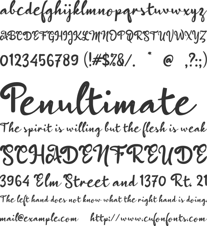 b Bingkai font preview