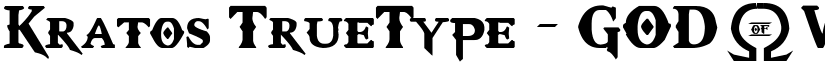 Kratos TrueType - GOD $ WAR font