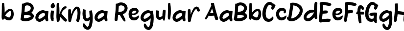 b Baiknya Regular font