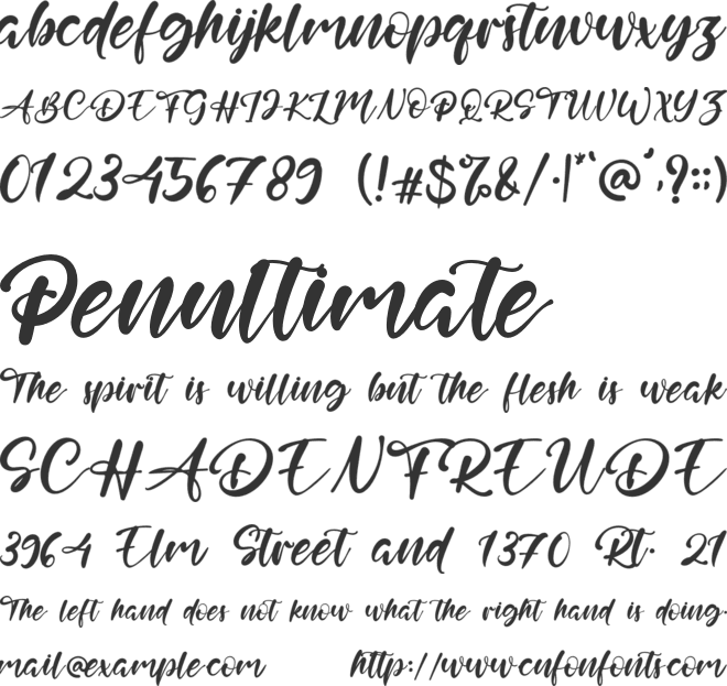 Eternal California font preview