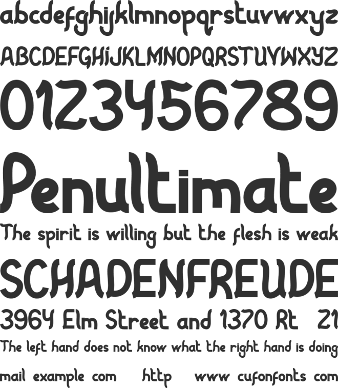 Voklea - Personal Use font preview
