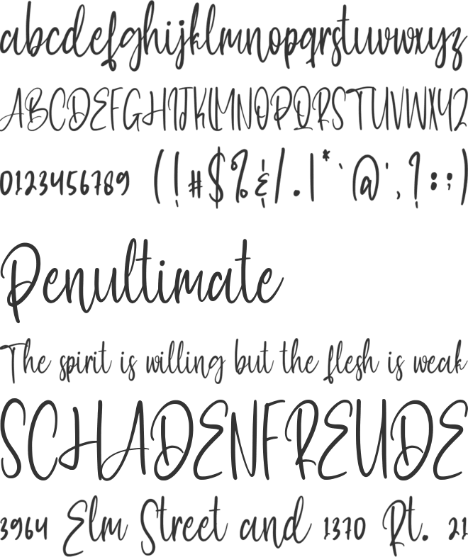 Hangout font preview