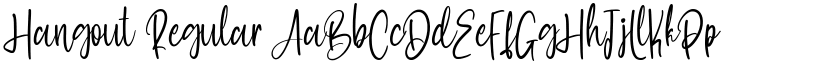 Hangout Regular font