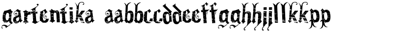 Gartentika font