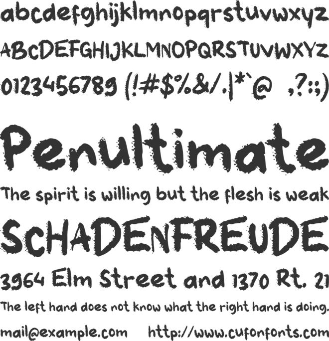 b Bear Kiddos font preview