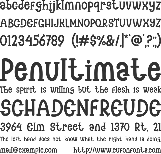 Balone Kids font preview