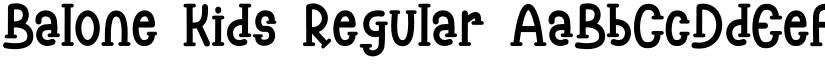 Balone Kids Regular font