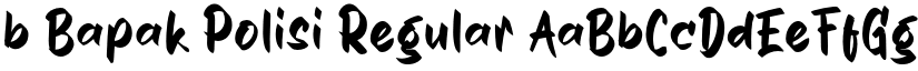 b Bapak Polisi Regular font