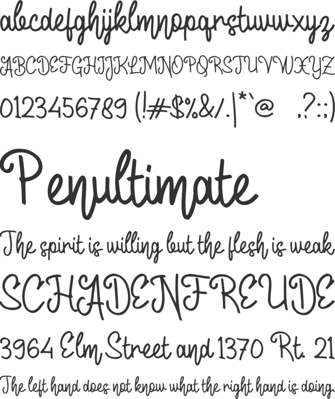 b Benang Merah font preview