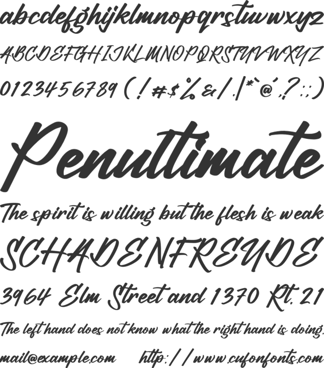 William Victory font preview