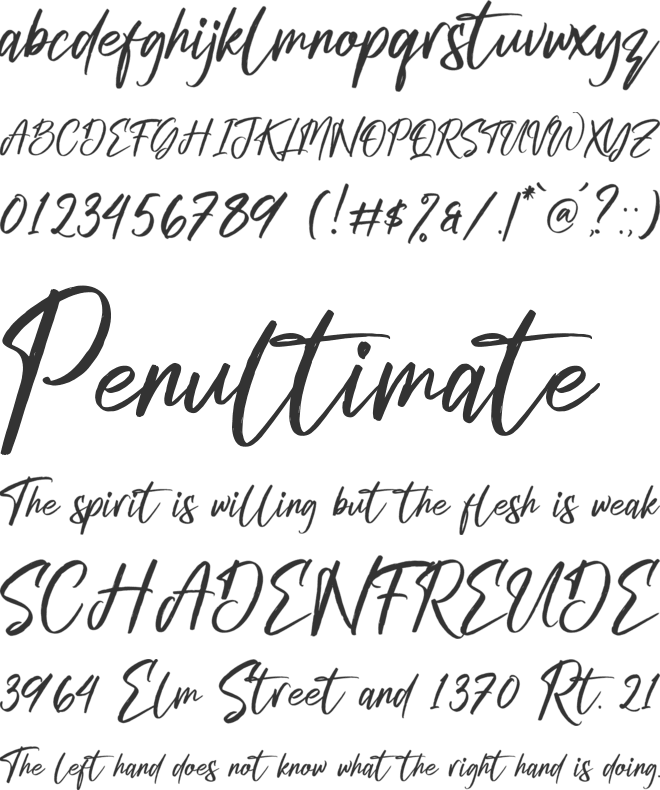 Gabriela Ragile font preview