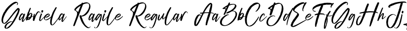 Gabriela Ragile Regular font