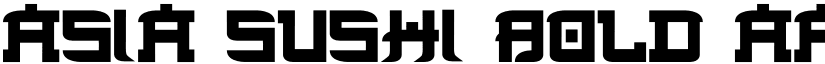 Asia Sushi Bold font