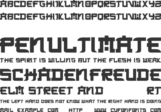 Asia Sushi font preview