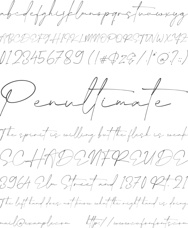 Bentila Signate font preview