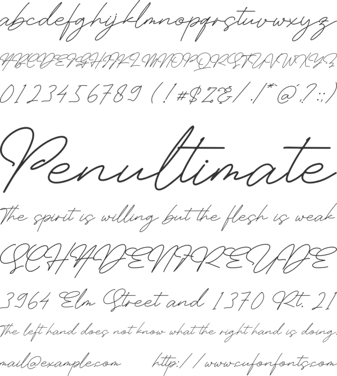 Masteria font preview