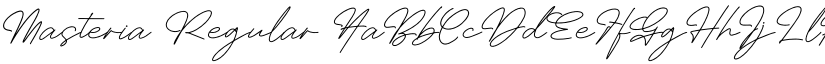 Masteria Regular font