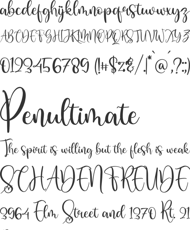 Delisha Glande font preview