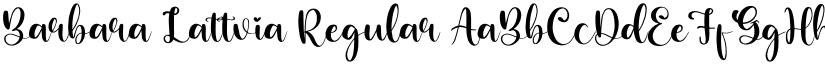 Barbara Lattvia Regular font