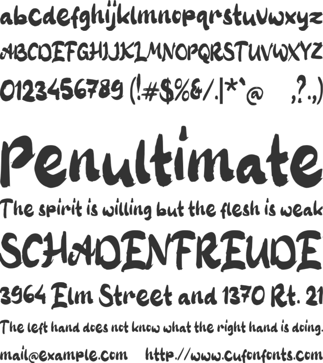 b Buyan Forest font preview