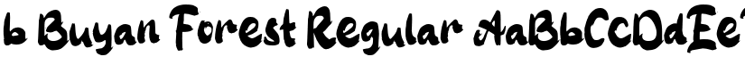 b Buyan Forest Regular font