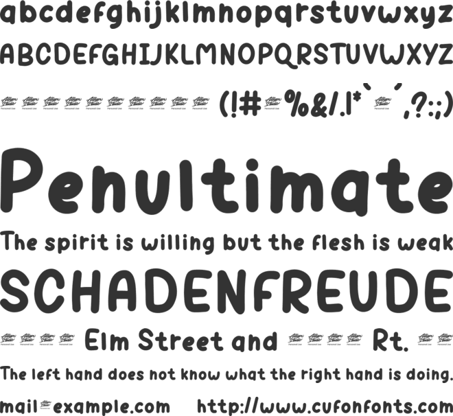 Calli Cat font preview