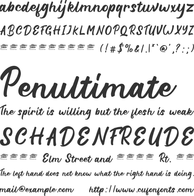 Battina font preview