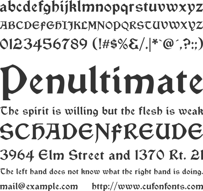 Vinque font preview