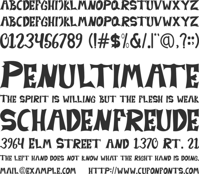 MONSTER NIGHT font preview
