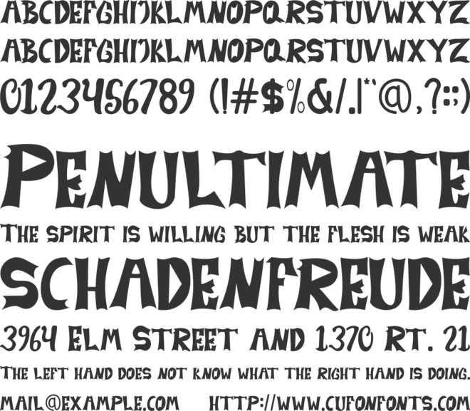 MONSTER NIGHT font preview