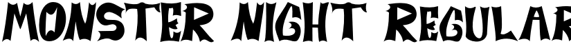 MONSTER NIGHT Regular font