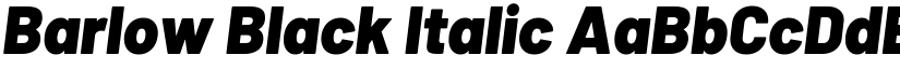 Barlow Black Italic font