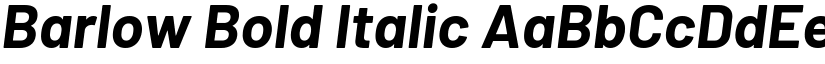 Barlow Bold Italic font