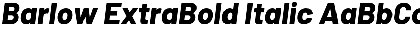 Barlow ExtraBold Italic font