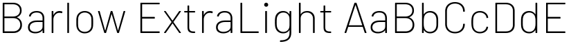 Barlow ExtraLight font