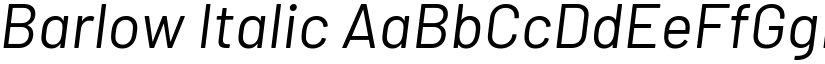 Barlow Italic font