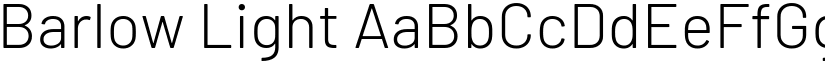 Barlow Light font